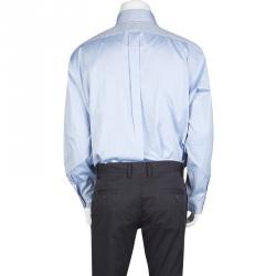 Pre Owned Ralph Lauren Blue Cotton Long Sleeve Button Down Classic Fit Shirt XXL