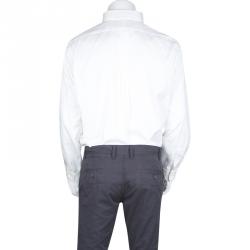 Pre Owned Ralph Lauren White Cotton Long Sleeve Button Down Classic Fit Shirt XXL