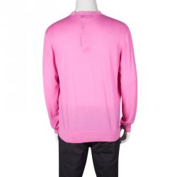 Pre Owned Ralph Lauren Pink Cashmere Cardigan XL