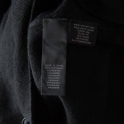 Pre Owned Ralph Lauren Black Cashmere Long Sleeve Button Front Cardigan L