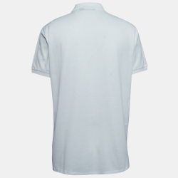 Pre Owned Ralph Lauren Purple Label White Cotton Pique Polo T-Shirt XL