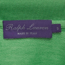 Pre Owned Ralph Lauren Purple Label Green Embroidered Cotton Polo T-Shirt S