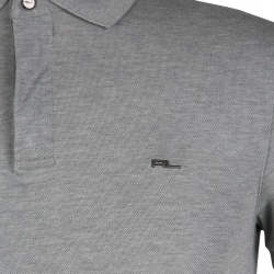 Pre Owned Ralph Lauren Grey Zip Front Polo T-Shirt S