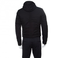 Pre Owned Ralph Lauren Black Zip Front Hooded Jacket S