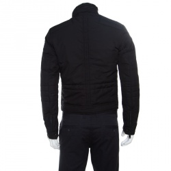 Pre Owned Ralph Lauren Black Zip Front Hooded Jacket S