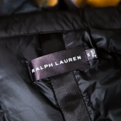 Pre Owned Ralph Lauren Black Zip Front Hooded Jacket S