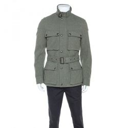 Pre Owned Ralph Lauren Green Wool 4 Pocket Harriot Jacket M