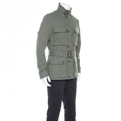 Pre Owned Ralph Lauren Green Wool 4 Pocket Harriot Jacket M