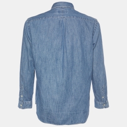 Ralph Lauren Blue Denim Button Front  Shirt L