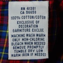 Ralph Lauren Red Plaid Cotton Button Down Collar Shirt S