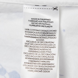 Pre Owned Ralph Lauren White/Blue Paint Splashed Cotton Shirt XL