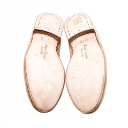 Pre Owned Ralph Lauren Beige Suede Shanley Tassel Loafers Size 42