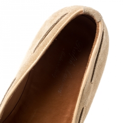 Pre Owned Ralph Lauren Beige Suede Shanley Tassel Loafers Size 42