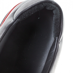 Pre Owned Ralph Lauren Black Leather Lace Up Sneakers Size 41.5