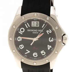 Pre Owned ساعة يد رجالية ريموند ويل تانغو ستانلس ستيل سوداء 37 مم