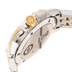 Pre Owned Raymond Weil White Two-Tone Stainless Steel Tango 8160 Men's Wristwatch 41 mm