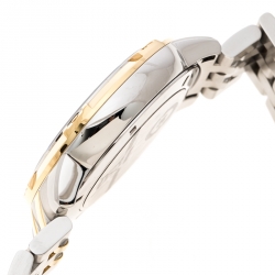 Pre Owned Raymond Weil White Two-Tone Stainless Steel Tango 8160 Men's Wristwatch 41 mm