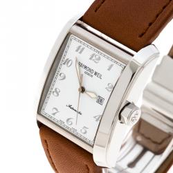 Pre Owned ساعة يد للجنسين ريموند ويل دون جيوفاني ستانلس ستيل بيضاء 30 مم