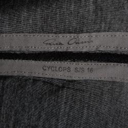 Pre Owned Rick Owens Black Jersey Long Sleeve Crew Neck Fitted Long T-Shirt XL