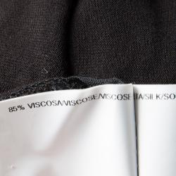 Pre Owned Rick Owens Black Jersey Long Sleeve Crew Neck Fitted Long T-Shirt XL