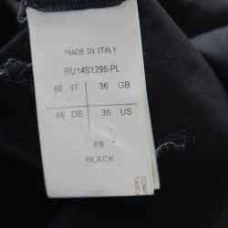 Rick Owens Black Cotton Leather Patch Detail Vicious New Island Shirt S