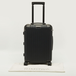 مملوكة مسبقًا Rimowa Black Distinct Black Leather Cabin Suitcase