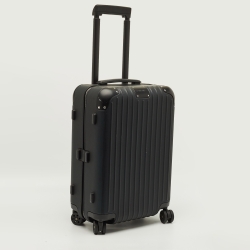 مملوكة مسبقًا Rimowa Black Distinct Black Leather Cabin Suitcase