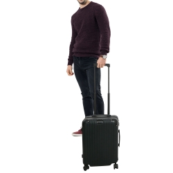 مملوكة مسبقًا Rimowa Black Distinct Black Leather Cabin Suitcase