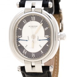 Pre Owned ساعة يد رجالية روبيرجيه أندروميد II دوبل ريفيرس دي مارش 10112400 ستانلس ستيل رصاصية فضية 33 مم