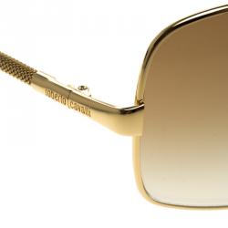 Roberto Cavalli Gold/Black 319 Areopago Shield Sunglasses