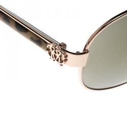 Pre Owned Roberto Cavalli Gold 892S Gorgonea Aviator Sunglasses