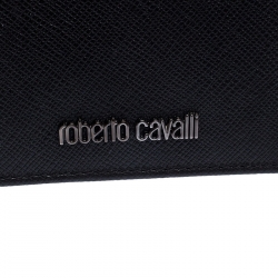 Pre Owned Roberto Cavalli Black Leather Card Holder