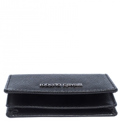 Pre Owned Roberto Cavalli Black Leather Card Holder