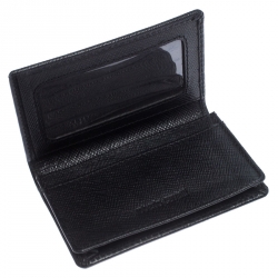 Pre Owned Roberto Cavalli Black Leather Card Holder