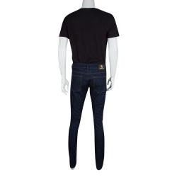 Pre Owned Roberto Cavalli Indigo Dark Wash Denim Straight Fit Jeans XL