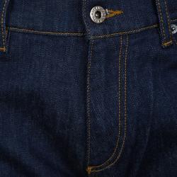 Pre Owned Roberto Cavalli Indigo Dark Wash Denim Straight Fit Jeans XL