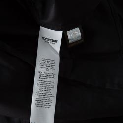 Pre Owned Roberto Cavalli Black Cotton Long Sleeve Button Front Slim Fit Shirt M