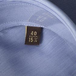 مملوكة مسبقًا Roberto Cavalli Blue Hairline Striped Cotton Long Sleeve Slim Fit Shirt L