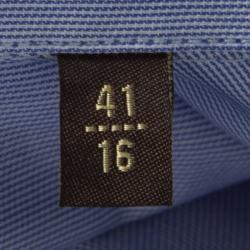 Pre Owned قميص روبرتو كافالي قطن نمط مقلم رفيع أزرق بأكمام طويلة مجسم L