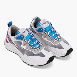 Pre Owned Roberto Cavalli White Nylon/Leather Halvin Transparent Panels Sneakers Size EU 40