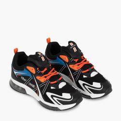 Pre Owned Roberto Cavalli Black Colourblock Leather Sneakers Size EU 40