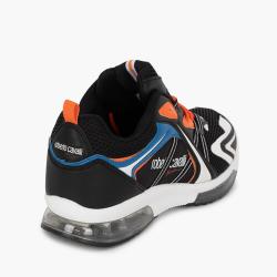 Roberto Cavalli Black Colourblock Leather Sneakers Size EU 42