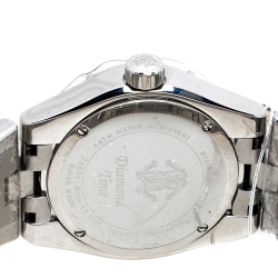 Pre Owned Roberto Cavalli Black Stainless Steel Diamond Time R7253116525 Men's Wristwatch 41 mm