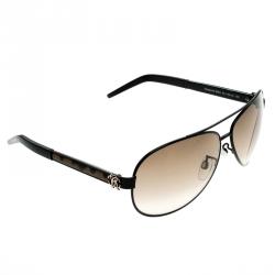 Roberto Cavalli Black Gorgonea 892S Aviator Sunglasses