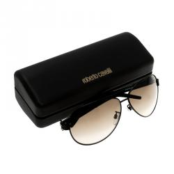 Roberto Cavalli Black Gorgonea 892S Aviator Sunglasses