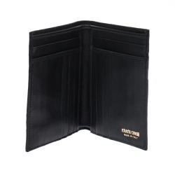 Roberto Cavalli Black Python Leather Bifold Wallet