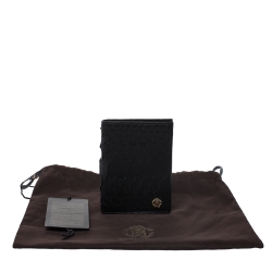 Roberto Cavalli Black Python Leather Bifold Wallet