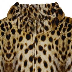 Pre Owned Roberto Cavalli Leopard Print Jacket M