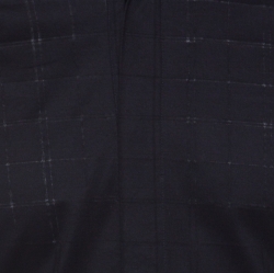 Pre Owned Class by Roberto Cavalli Black Windowpane Checked Cotton Short Sleeve Shirt M