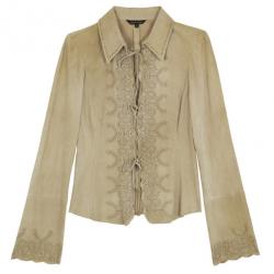 Pre Owned Roberto Cavalli Suede Shirt Jacket S